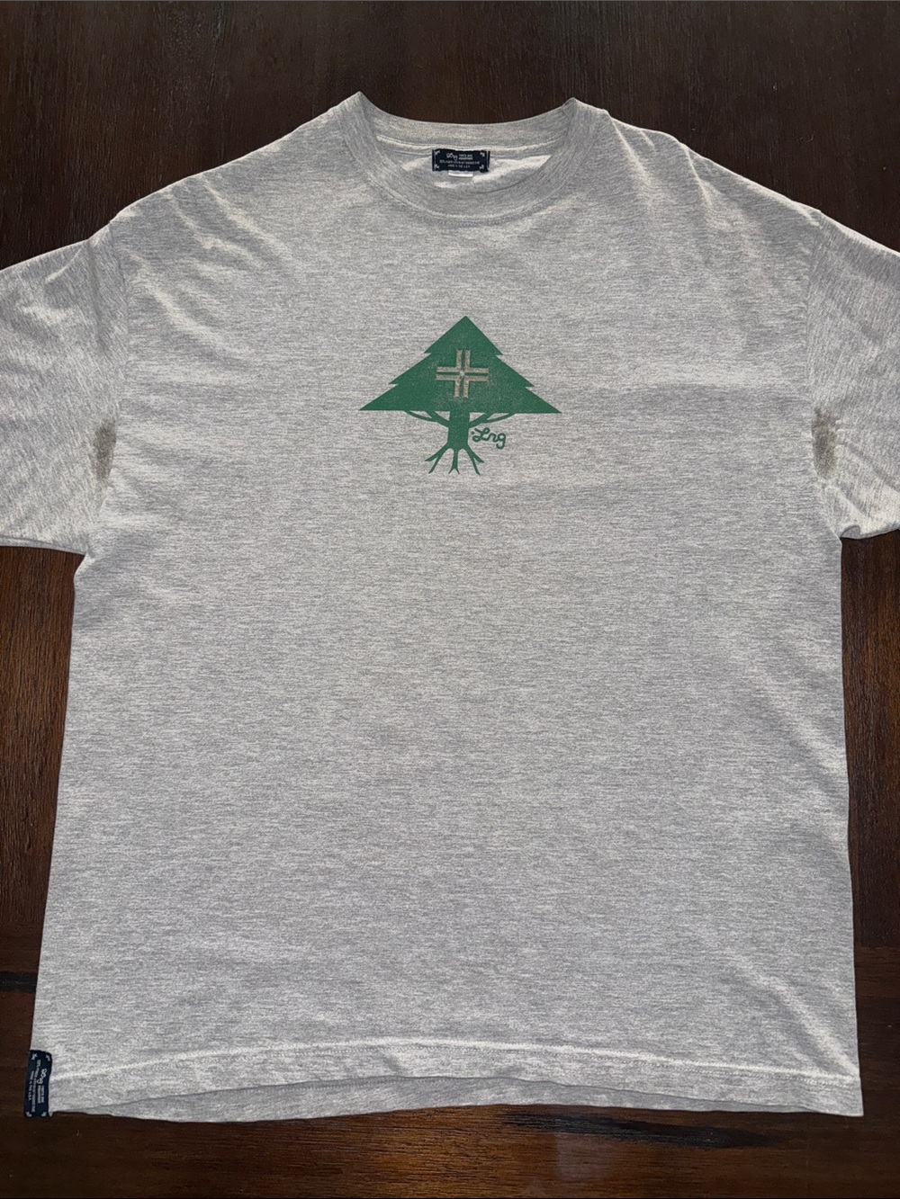 LRG Shirt from 2000’s Green Tree XL **deodorant stains in pits and snag**